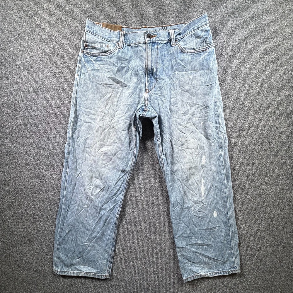 Timberland Jeans Mens 34x30 Blue Denim Light Wash Loose Fit Hip Hop Streetwear